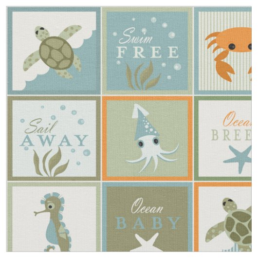 Tissu Patchwork d'océan (Fermer)