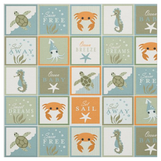 Tissu Patchwork d'océan (Échantillon)