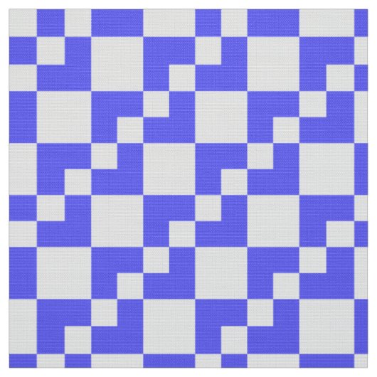 Tissu Patchwork Domino - Electrique Bleu et Blanc (Échantillon)
