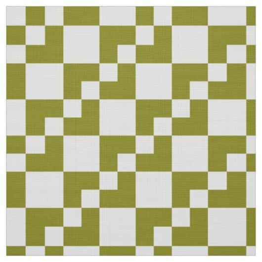 Tissu Patchwork Domino - Olive et blanc (Échantillon)
