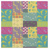 Tissu Patchwork Faux Quilt d'impression Boho Style Maxim (Fermer)