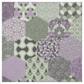 Tissu Patchwork Hexagons Lavender et Sage (Échantillon)