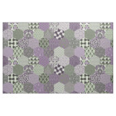 Tissu Patchwork Hexagons Lavender et Sage (Fat Quarter)
