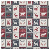 Tissu Patchwork nordique de Noël | Rennes (Échantillon)