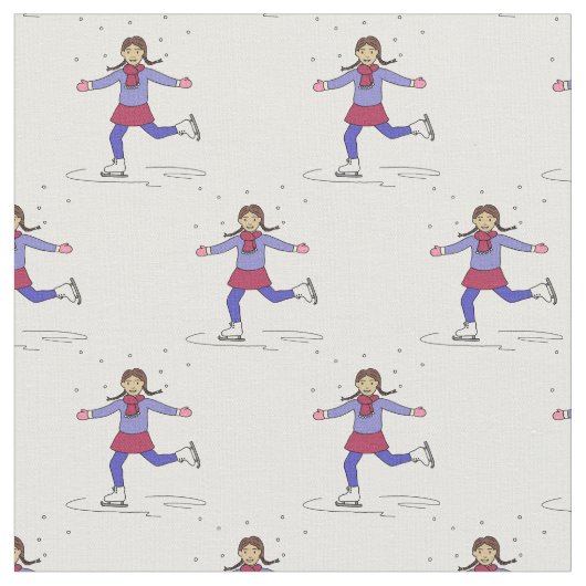 Tissu Patineuse sur glace (Fermer)