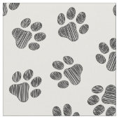 Tissu Patrouilles de Doodle, Paws de Chien, Paws Noirs (Fermer)