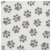 Tissu Patrouilles de Doodle, Paws de Chien, Paws Noirs (Échantillon)