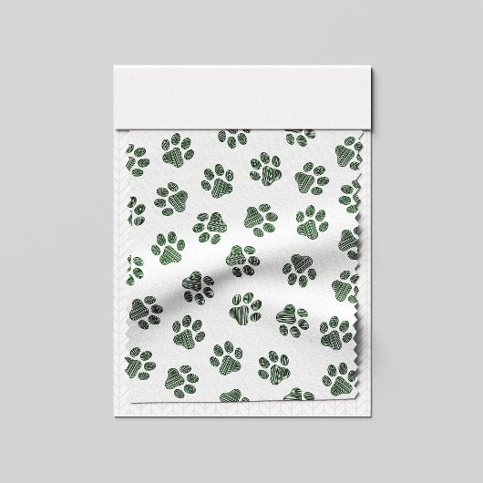 Tissu Patrouilles de Doodle, Paws de Chien, Paws Vertes