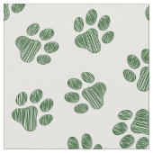 Tissu Patrouilles de Doodle, Paws de Chien, Paws Vertes (Fermer)