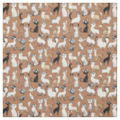 Tissu Patte de chat drôle - terre cuite (Échantillon)