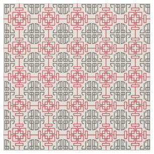Tissu Patte décoratif chinois géométrique traditionne