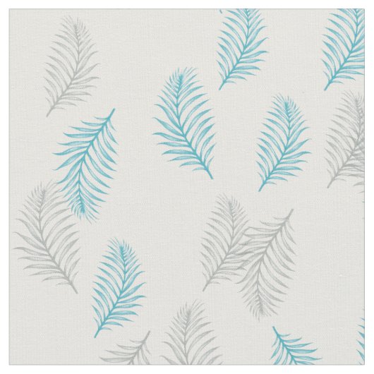 Tissu Pattern Blue & Gray Leaves (Fermer)