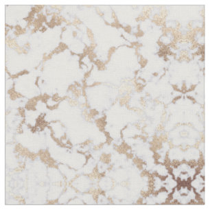 Tissu Pattern de Chic White Gold Foil