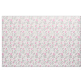 Tissu Pattern of Elephants, Cute Elephants - Pink Gray (Yard)