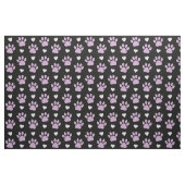 Tissu Pattern of paws, Dog paws, Lilac paws, Hearts (Fat Quarter)