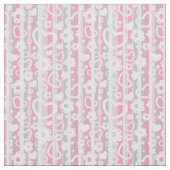 Tissu Pattern with Hearts and Flowers (Échantillon)