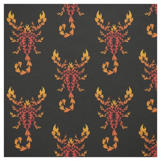 Tissu Patters de Flames Scorpion (Échantillon)