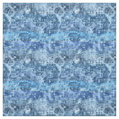 Tissu Patters d'Ocean Blue Abstract (Échantillon)