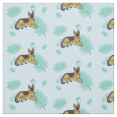 Tissu paumes de bleu de gsd (Échantillon)