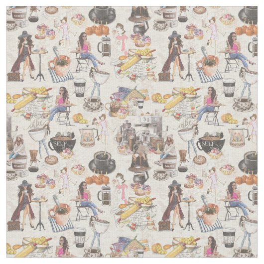 Tissu Pause café suédoise Fika (Fermer)