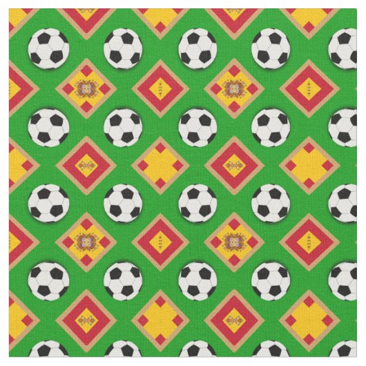 Tissu Pavillon espagnol & Soccer Ball / Espagne Mode foo (Fermer)