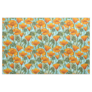 Tissu Pavot de Californie