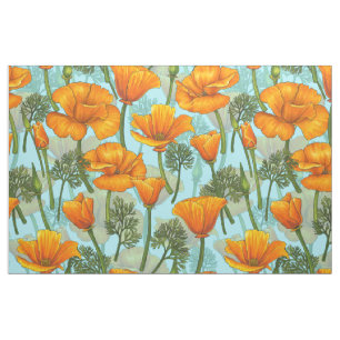 Tissu Pavot de Californie