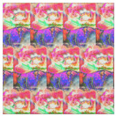 Tissu Pavot jaune fleuri Abstrait (Échantillon)