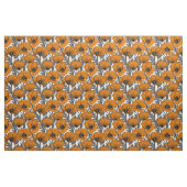 Tissu Pavot orange sur blanc (Yard)