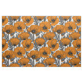 Tissu Pavot orange sur blanc (Yard)