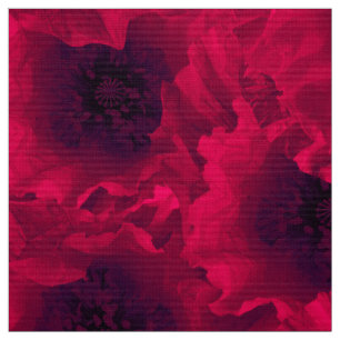 Tissu Pavot rouge