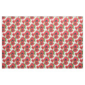 Tissu Pavots orientaux rouges sur le blanc à customiser (Yard)