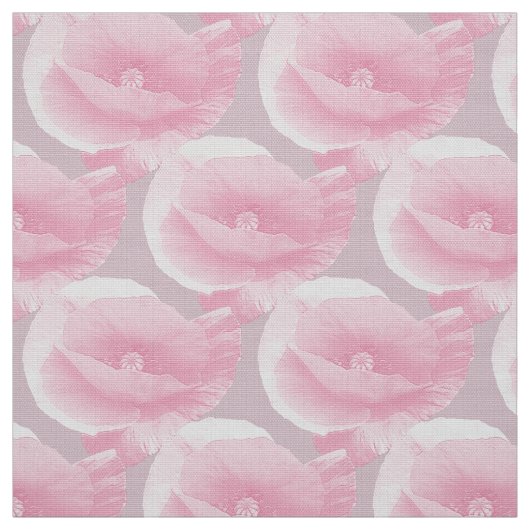 Tissu pavots roses (Échantillon)