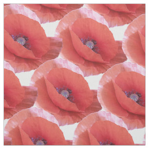 Tissu pavots rouges