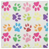 Tissu Paws Colorés, Paws Chiens, Paws Chat (Échantillon)