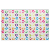 Tissu Paws Colorés, Paws Chiens, Paws Chat (Fat Quarter)