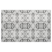 Tissu Pays moderne blanc noir d'aquarelle floral (Yard)