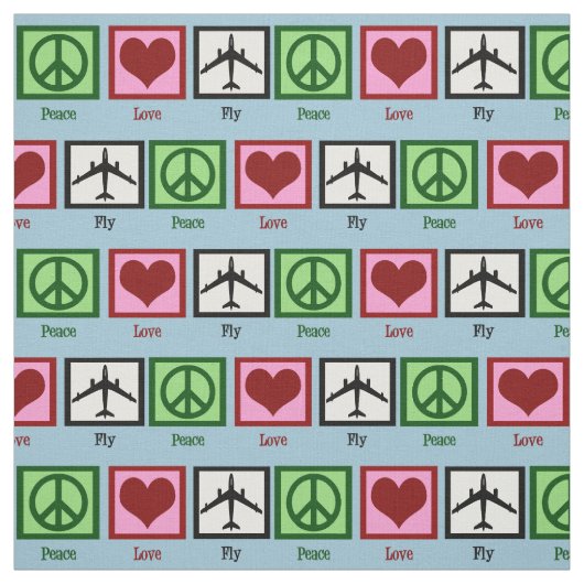Tissu Peace Love (Échantillon)