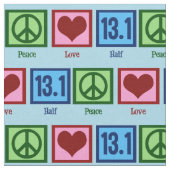 Tissu Peace Love 13.1 Moitié Marathon Runner (Fermer)