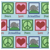 Tissu Peace Love Armadillos (Fermer)
