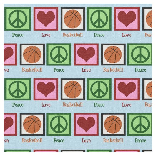 Tissu Peace Love Basket (Fermer)