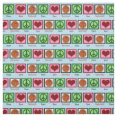 Tissu Peace Love Basket (Échantillon)