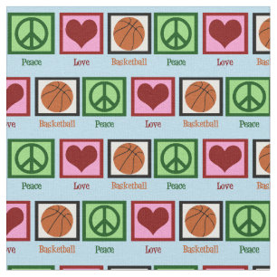 Tissu Peace Love Basketball