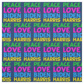 Tissu Peace Love Biden Harris (Échantillon)