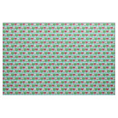 Tissu Peace Love Cello Cute Turquoise (Yard)