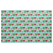 Tissu Peace Love Cello Cute Turquoise (Fat Quarter)