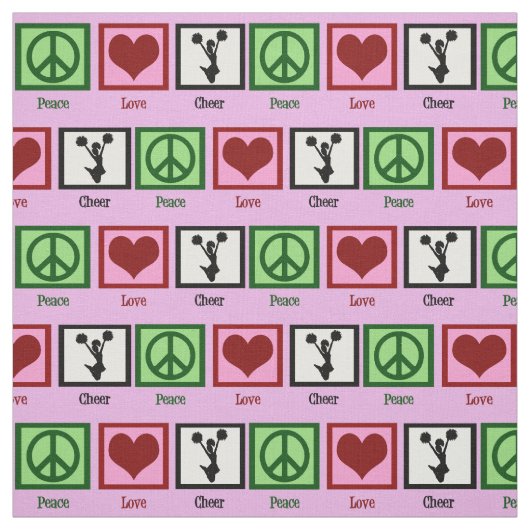 Tissu Peace Love Cheer (Échantillon)