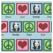 Tissu Peace Love Panda Bear (Fermer)