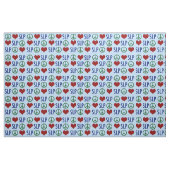 Tissu Peace Love Pathologie du langage SLP (Fat Quarter)