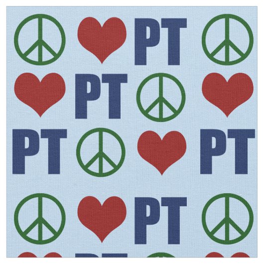 Tissu Peace Love Physical Therapy PT Motif (Fermer)